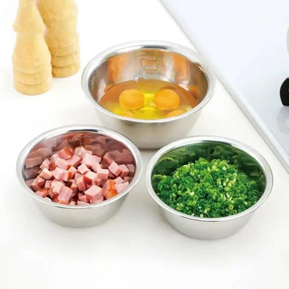 Set Of 5 Metal Mixing Bowls, Non Slip Nesting Whisking Bowls Set, Mixing Bowls For Salad Cooking Baking Food Container, Stackable Portable Cooking Nesting Storage Bowls For Home Kitchen Outdoor Camping, Rust-proof Food Storage Prep Bowl Set Of 5 Metal Mixing Bowls, Non Slip Nesting Whisking Bowls Set, Mixing Bowls For Salad Cooking Baking Food Container, Stackable Portable Cooking Nesting Storage Bowls For Home Kitchen Outdoor Camping, Rust-proof Food Storage Prep Bowl